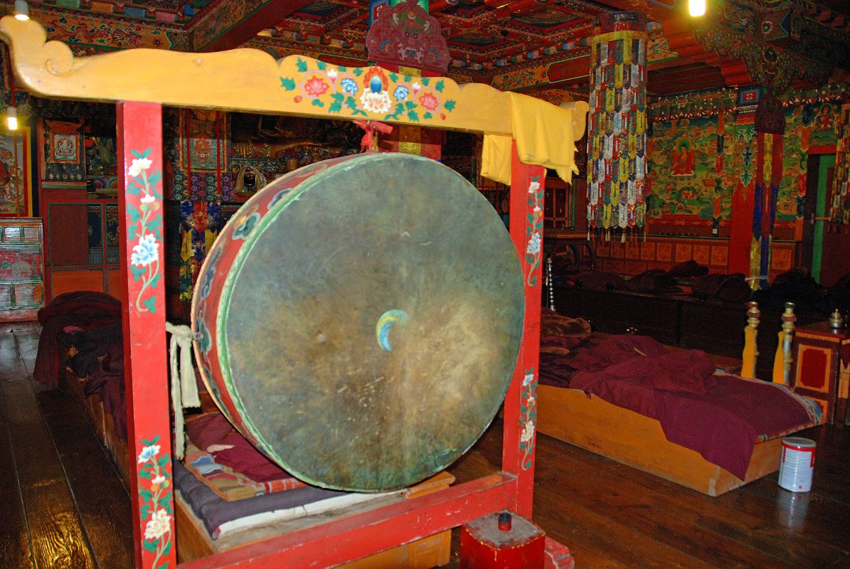 19 Drum In Dokhang Main Prayer Hall Of Tengboche Gompa